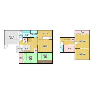 秋田市 楢山南中町 （秋田駅 ） 2階建 5LDK