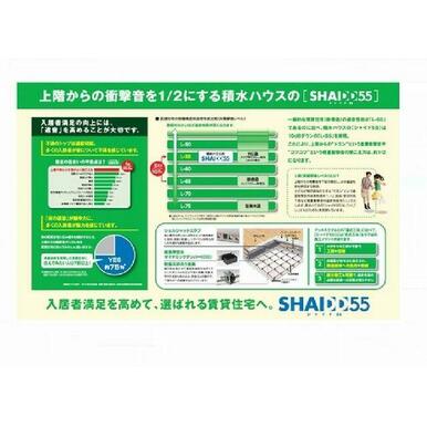 【シャイド55】上階から聞こえてくる生活音を低減する、高遮音床システム『シャイド』先進の技術で快適…