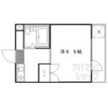 京都市上京区 今小路通御前通西入紙屋川町（北野白梅町駅） 3階 １Kの間取り図