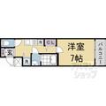 京都市上京区 一条通千本西入烏丸町（北野白梅町駅） 2階 １Kの間取り図