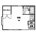 アリゼハウス中井 1階 ワンルームの間取り図