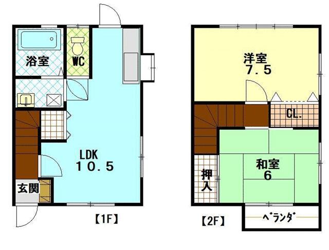 アットホーム 錦見山下二戸建 1階 2階部分 ２ｌｄｋ 提供元 株 東洋地所 岩国市の賃貸アパート