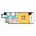 大阪市中央区 内久宝寺町３丁目（谷町四丁目駅） 6階 １Kの間取り図