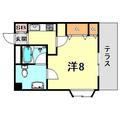 神戸市東灘区 御影中町８丁目（御影駅） 1階 １Kの間取り図