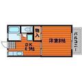 カーサスＴ　Ｂ棟 2階 １DKの間取り図