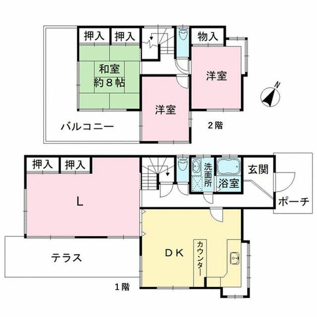 Okayama City, Naka Ward, Kadota Honmachi 2-chome (Higashiyama/Okaden Museum Station) 2-story building, 3LDK &mdash; photo 1