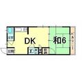 高木荘 ２０４ １DKの間取り図