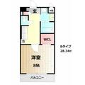 神戸市須磨区 車（妙法寺駅） 1階 １Kの間取り図