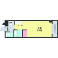 熊本市中央区 黒髪４丁目（坪井川公園駅） 1階 ワンルームの間取り図