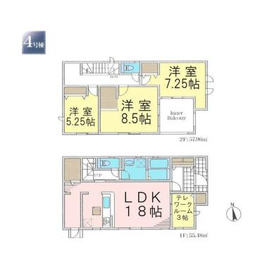 新築一戸建て 神栖市 堀割2丁目 (鹿島神宮駅 ) 2階建 3SLDK