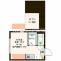 北区 東十条６丁目（東十条駅） 2階 ワンルームの間取り図
