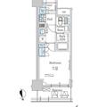 中央区 入船３丁目（新富町駅） 4階 ワンルームの間取り図