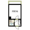 姫路ソニーハイツ ２０２ ワンルームの間取り図