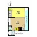 コーポチェリーパーク ３０２ １DKの間取り図