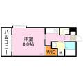 鹿児島市 郡元１丁目（工学部前駅） 4階 １Kの間取り図