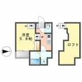 クレオ庄内通六番館 ２０２ １SKの間取り図
