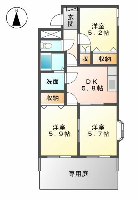 アットホーム ロスロリエンｂ棟 １０１ ３ｋ 提供元 アパマンショップあま店 株式会社 ウィズコーポレーション 海部郡大治町の賃貸アパート