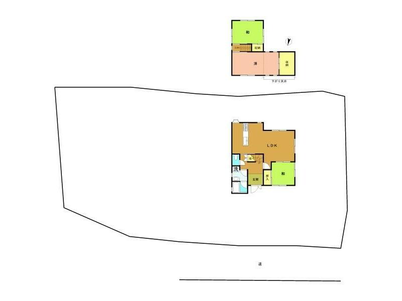 Takashima City, Imaizumachi Katsura (Omihama Station) 2-story building 3LDK