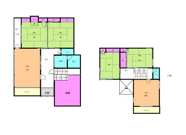 Sabae City, Miyuki-cho 2-chome (Toba-naka Station) 2-story building 5LDK