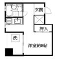ＫＭハウス 202 ワンルームの間取り図