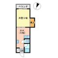 長崎市 下西山町（諏訪神社駅） 1階 １DKの間取り図