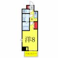 ＤｅＬＣＣＳ板橋Ｓｏｕｔｈ ４０１ １Kの間取り図
