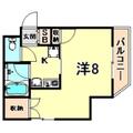 神戸市東灘区 御影２丁目（御影駅） 1階 １Kの間取り図
