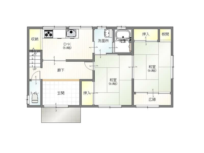 Oshu City, Mizusawa, Sotoyachi (Mizusawa Station) 2-story building 4DK