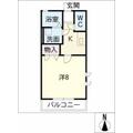ランブラーローズ 1階 １Kの間取り図