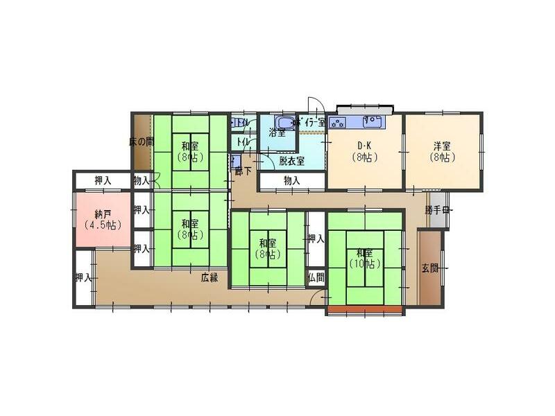 Enouchi, Minami-Kogouda, Misato-cho, Toda-gun （Kogouda station） Single story house, 5SDK

5SDK 3.8 million yen