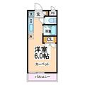 調布市 東つつじケ丘２丁目（つつじヶ丘駅） 2階 １Kの間取り図