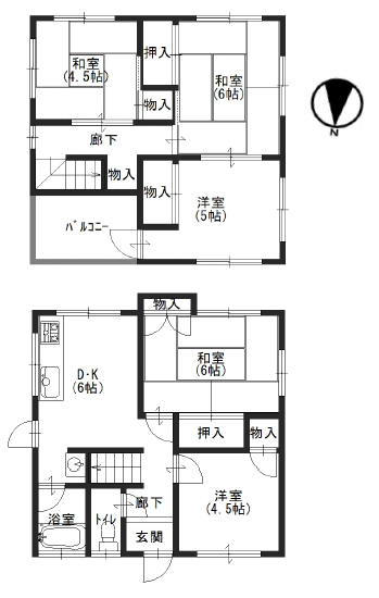 Kobe City, Tarumi Ward, Miyamadai 1-chome (Tarumi Station) 2-story building, 5DK &mdash; photo 1