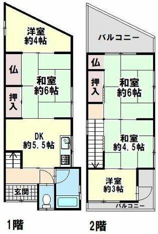 Akashi City, Minami-Oji-cho (Nishi-Shinmachi Station), 2-story building, 5DK &mdash; photo 1