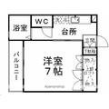 ピースフルマツダ １０２ １Kの間取り図