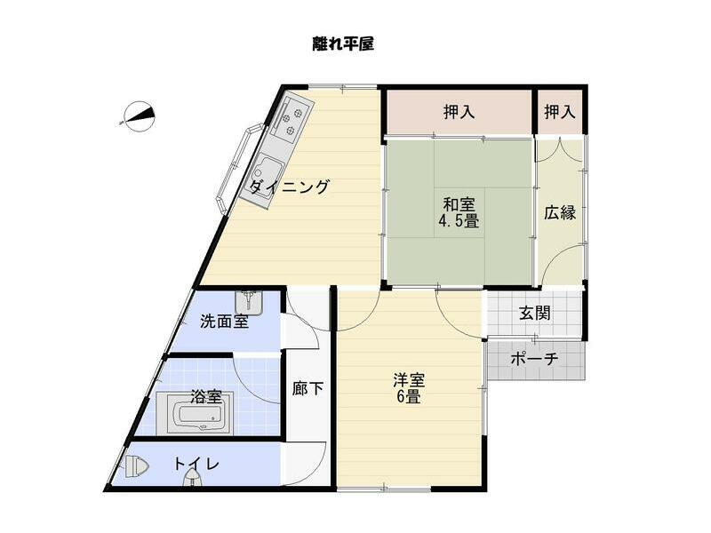 Konan City, Noichi Town Higashino (Yoshikawa Station), 2-story, 4DK