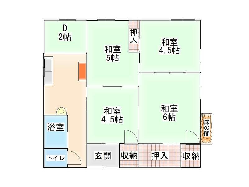 Kagoshima City, Tanoue 3-chome (Kanda (Transportation Bureau Front) Station) Single-story 4DK