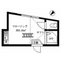 グレースシャルマン ２０７ ワンルームの間取り図