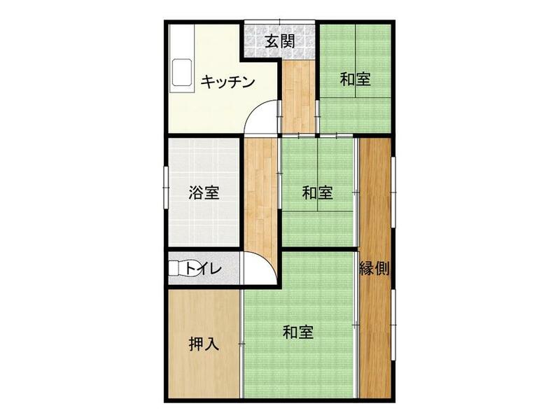 Isezaki City, Horiguchi-cho (Goshi Station) Single-story building 3K
