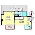 マンション輪泉 4階 １Kの間取り図