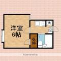 ルソール ３０４ １Kの間取り図