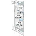 千代田区 五番町（市ケ谷駅） 8階 １DKの間取り図