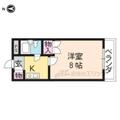 京都市中京区 聚楽廻松下町（円町駅） 2階 １Kの間取り図