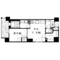 ルーシア京都烏丸御池 ７０２ １DKの間取り図