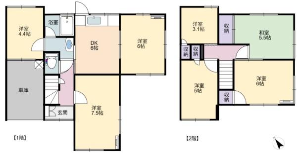 Kurashiki City, Nakajima (Nishi-Achi Station), 2-story building, 7DK &mdash; photo 1