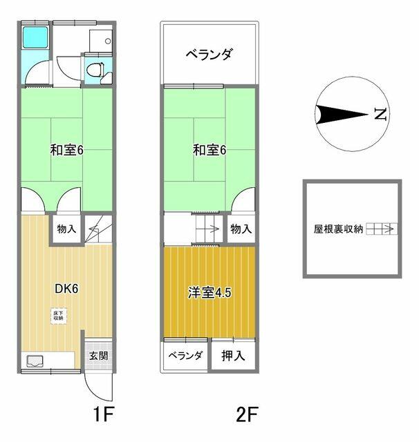 Osaka City, Suminoe Ward, Misaki 6-chome (Suminoe Park Station) 2-story building, 3DK &mdash; photo 1