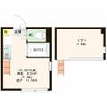 中野区 南台４丁目（笹塚駅） 2階 ワンルームの間取り図