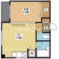 ネクスト鍛冶屋町 3階 １DKの間取り図