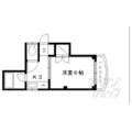 京都市北区 大将軍一条町（北野白梅町駅） 3階 １Kの間取り図