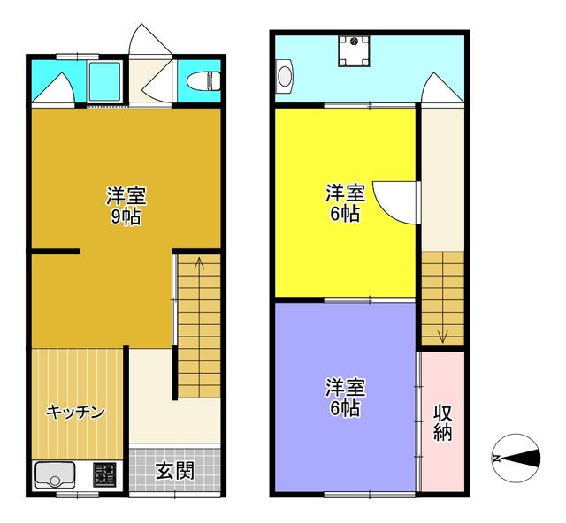 Imazu-cho 3-chome, Tsurumi-ku, Osaka City (near Tokuan Station) 2-story building, 3DK &mdash; photo 1