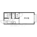 京都市右京区 龍安寺池ノ下町（花園駅） 2階 １Kの間取り図